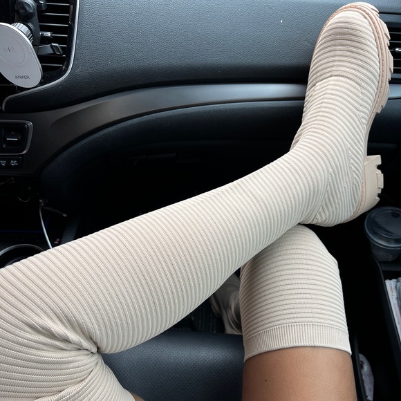 EGO OVER-THE-MOON CHUNKY SOLE OVER THE KNEE THIGH HIGH SOCK BOOT - Picture 6 of 12